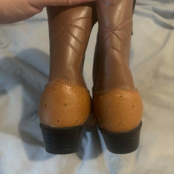 Size 11/12 Old West Kids' Brown Cowboy Boots - #OR-1017 - Picture 4 of 5